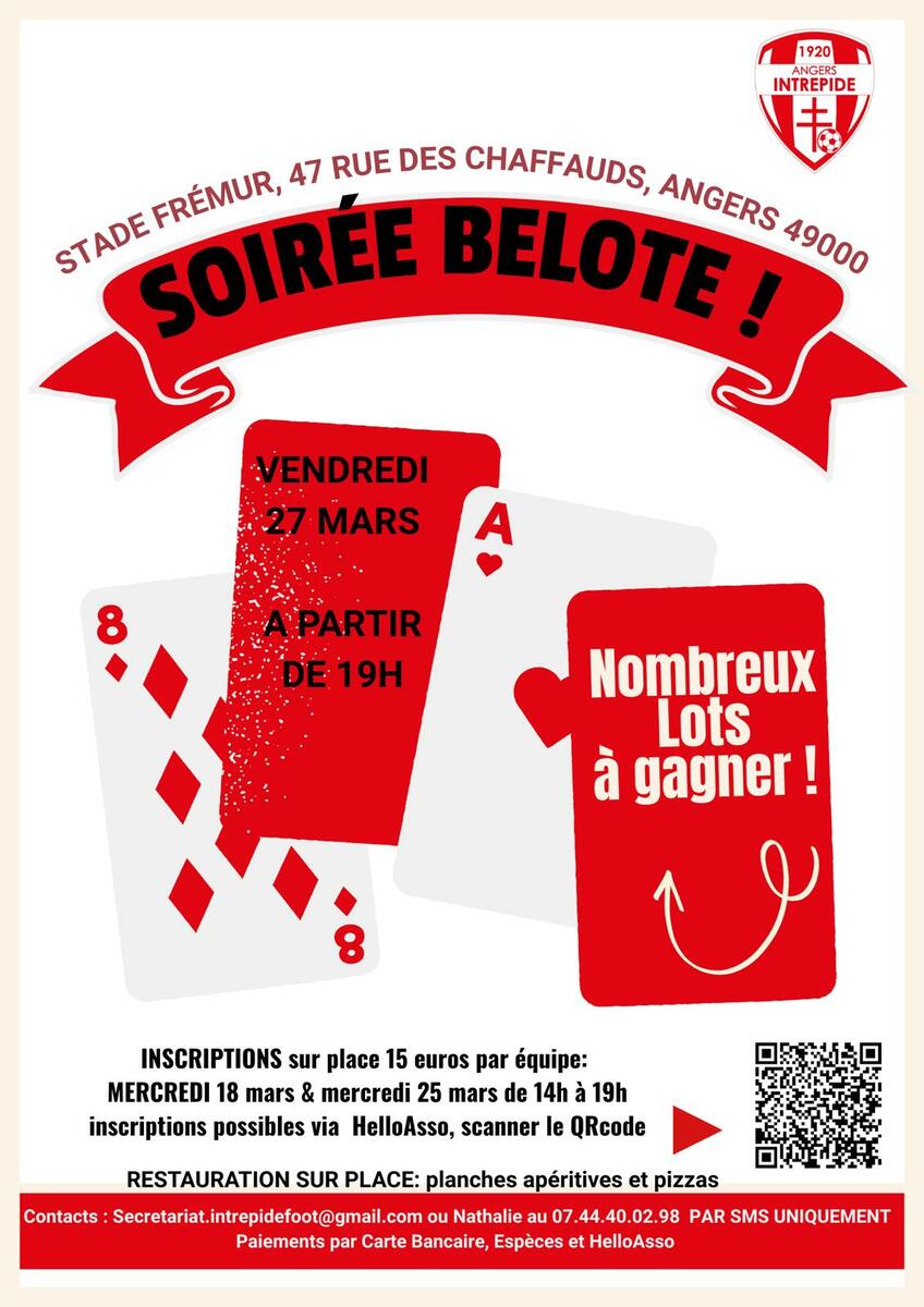 Concours de Belote à l'Intrépide !